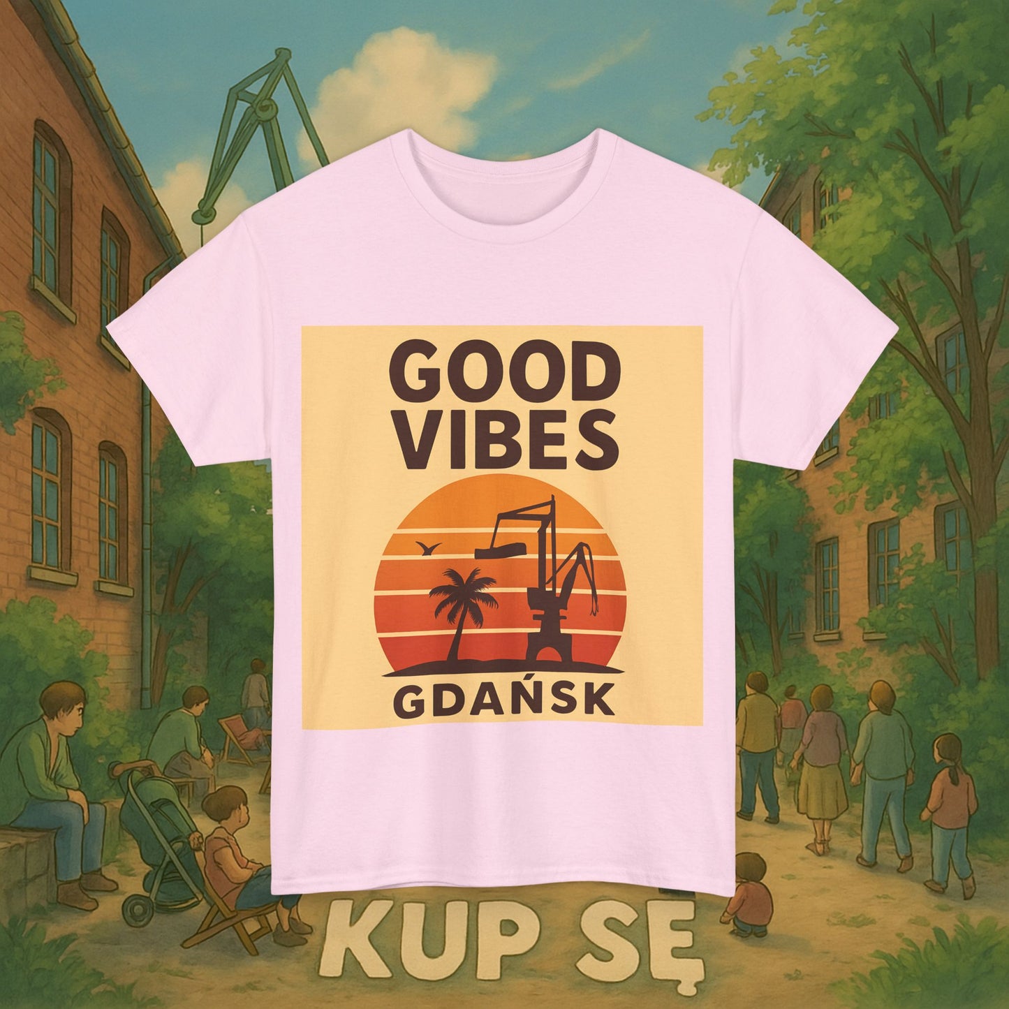KupSe Good Vibes Desert Style t-shirt - Unisex Heavy Cotton Tee