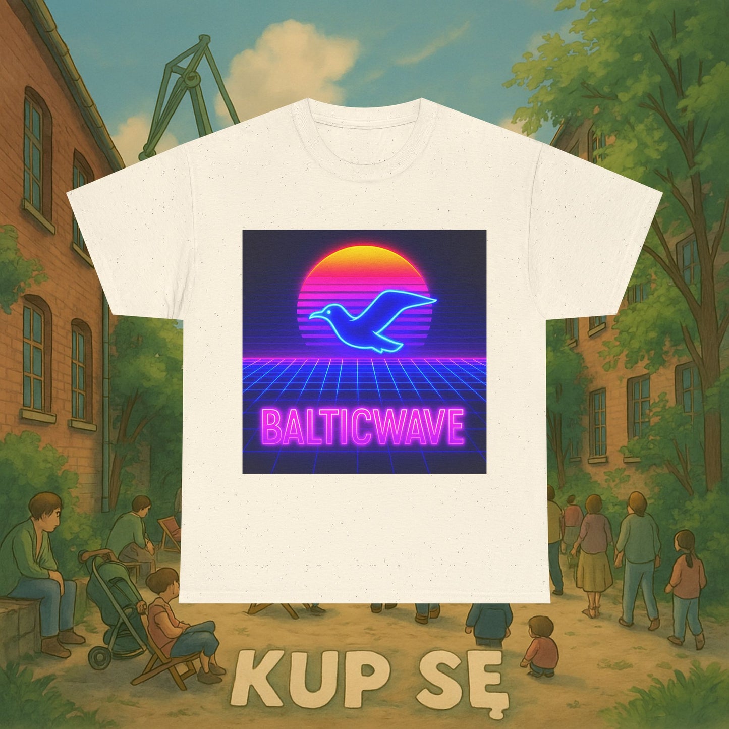 KupSe Baltic Wave Style t-shirt - Unisex Heavy Cotton Tee