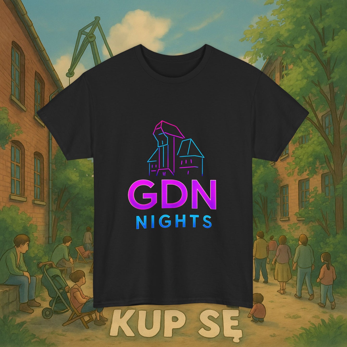 KupSe GDN Nights Style t-shirt - Unisex Heavy Cotton Tee
