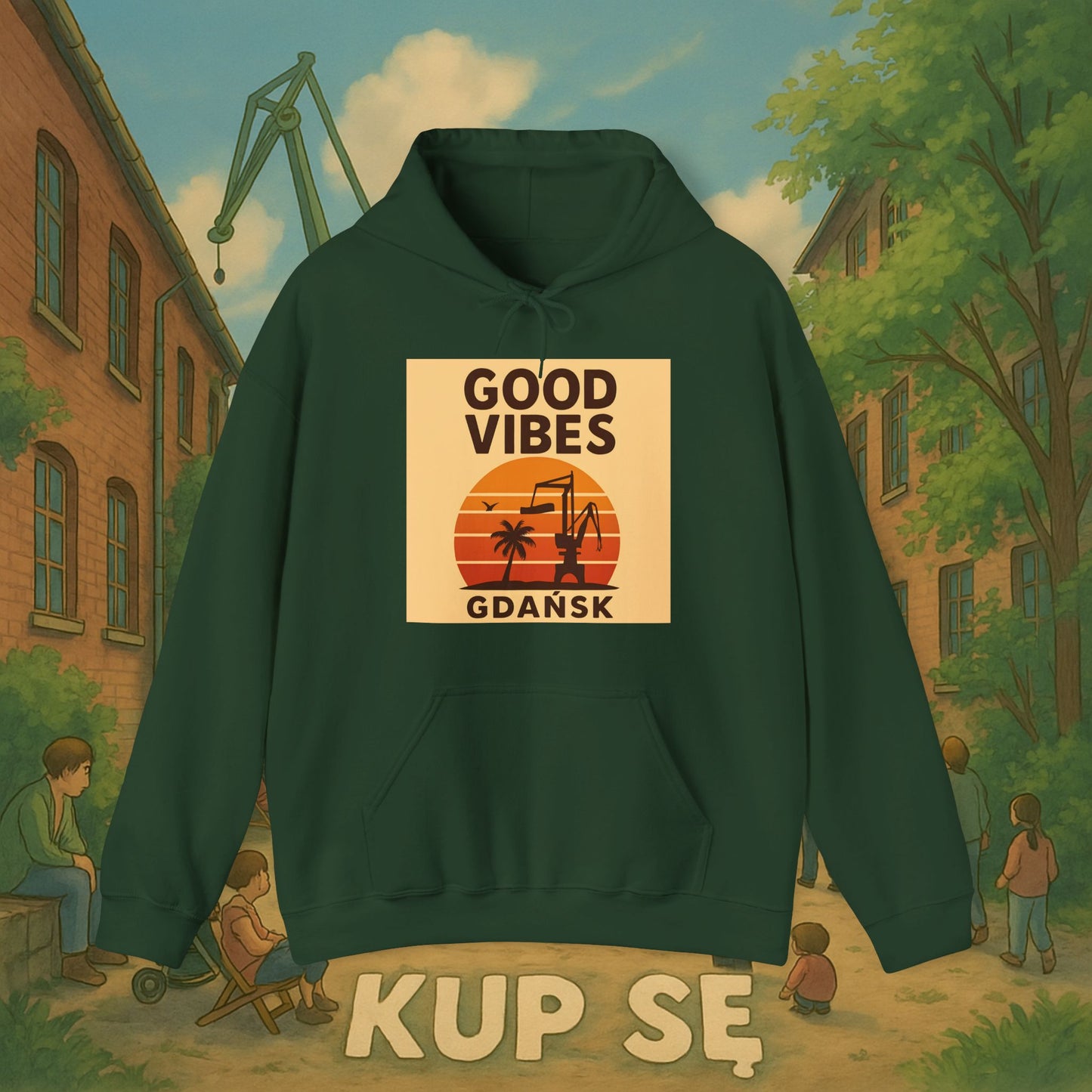 Unisex Heavy Blend Hoodie – Good Vibes Desert – Kup Se