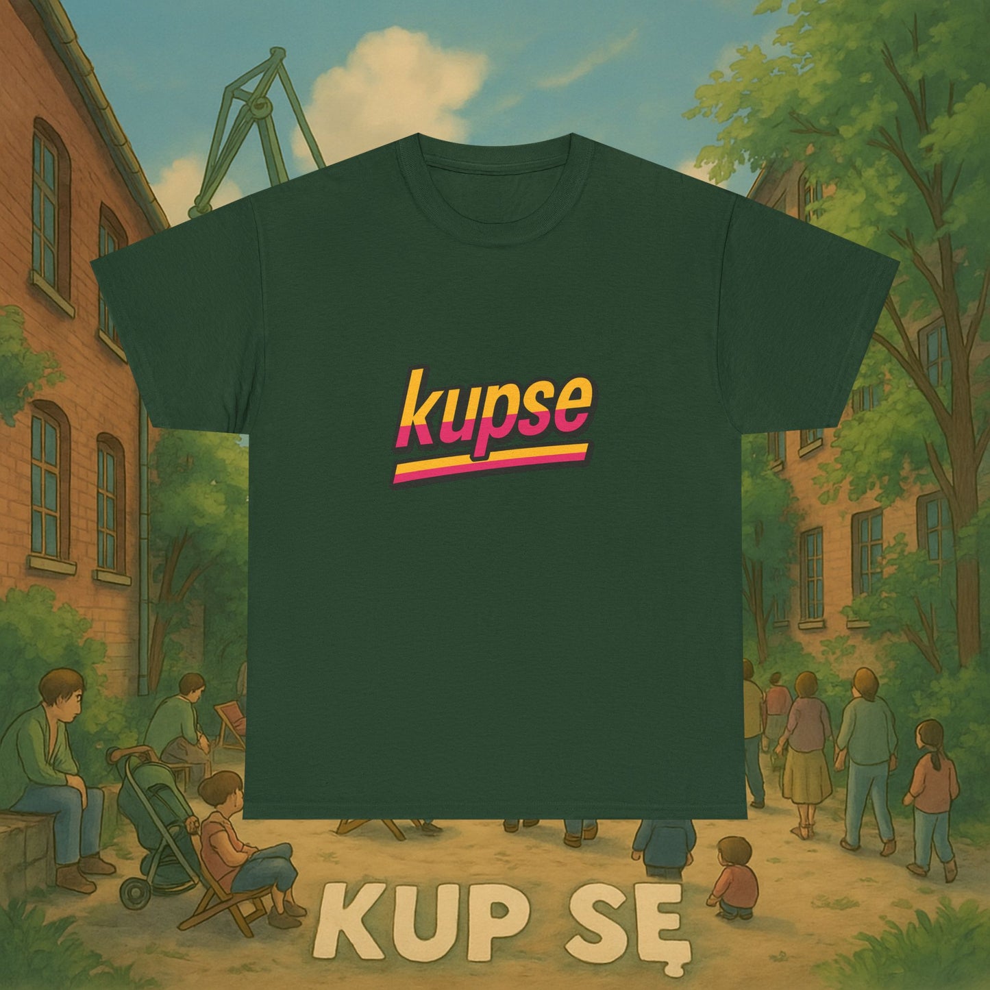 KupSe Logo Retro Sport Style t-shirt - Unisex Heavy Cotton Tee
