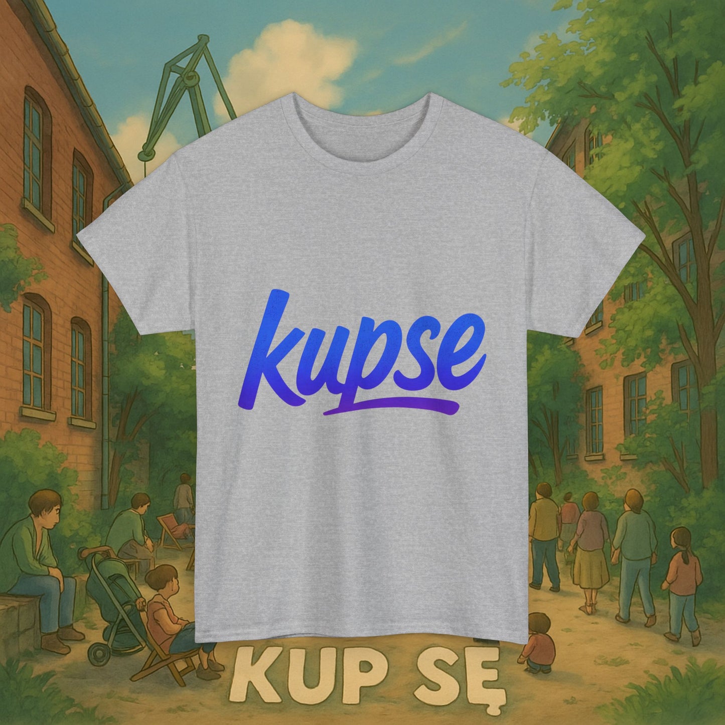 KupSe Logo Blue Style t-shirt - Unisex Heavy Cotton Tee