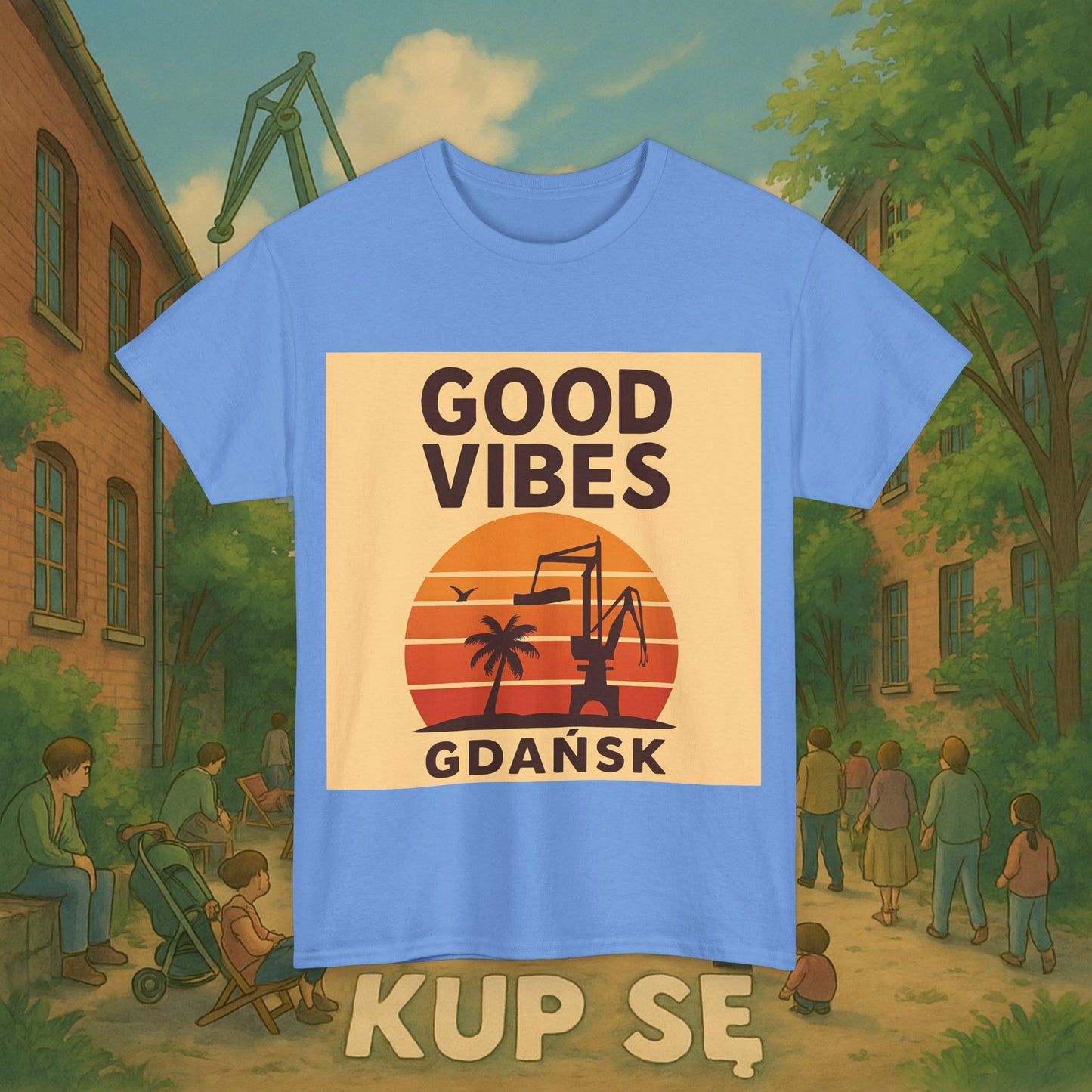 KupSe Good Vibes Desert Style t-shirt - Unisex Heavy Cotton Tee