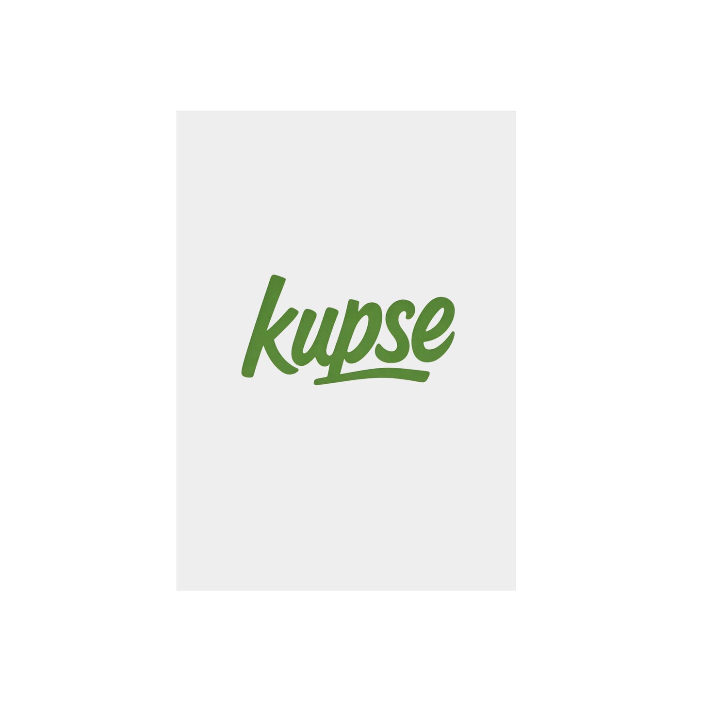 Obraz na panelu aluminiowym Kupse Logo Green – trwały wydruk w stylu Kup Se