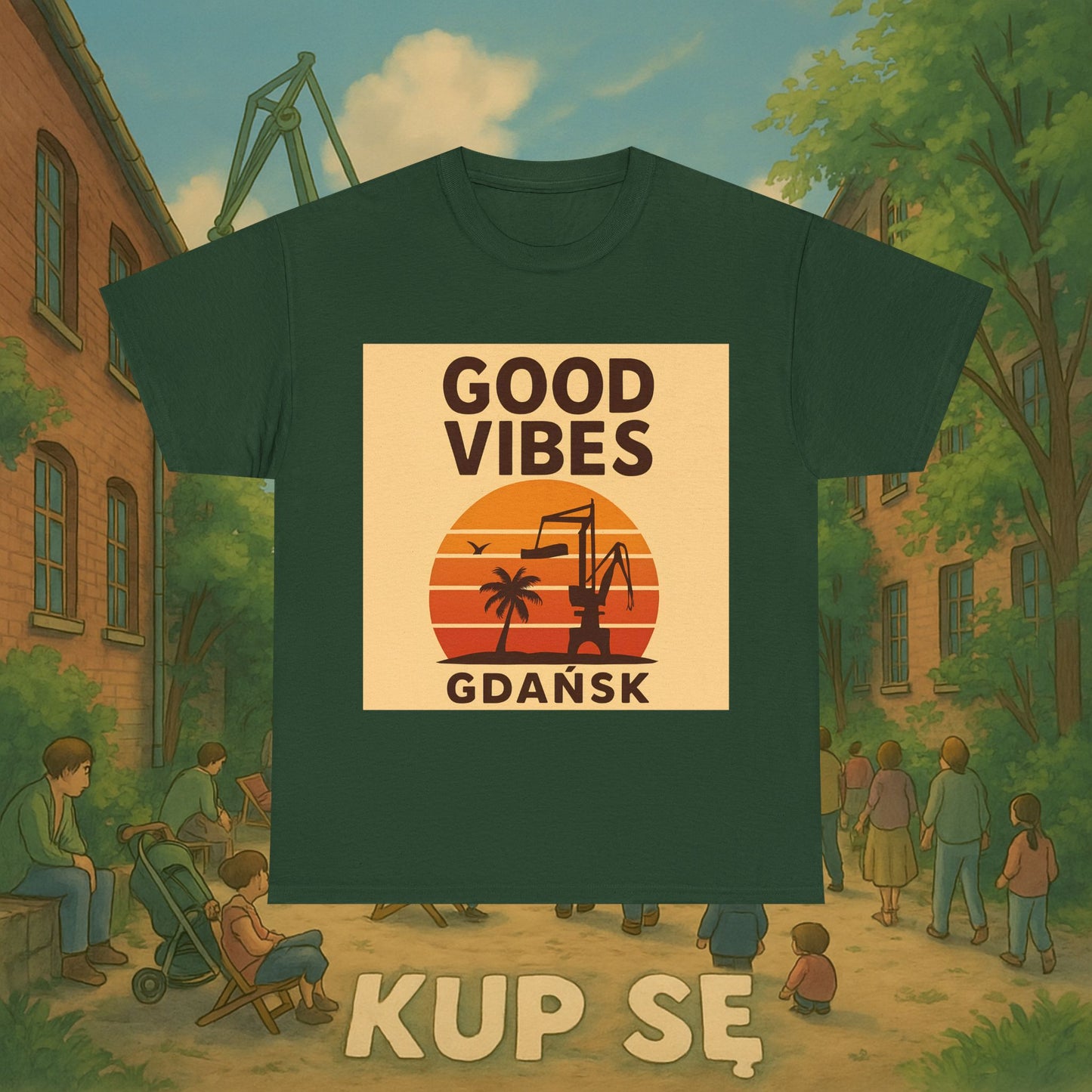 KupSe Good Vibes Desert Style t-shirt - Unisex Heavy Cotton Tee
