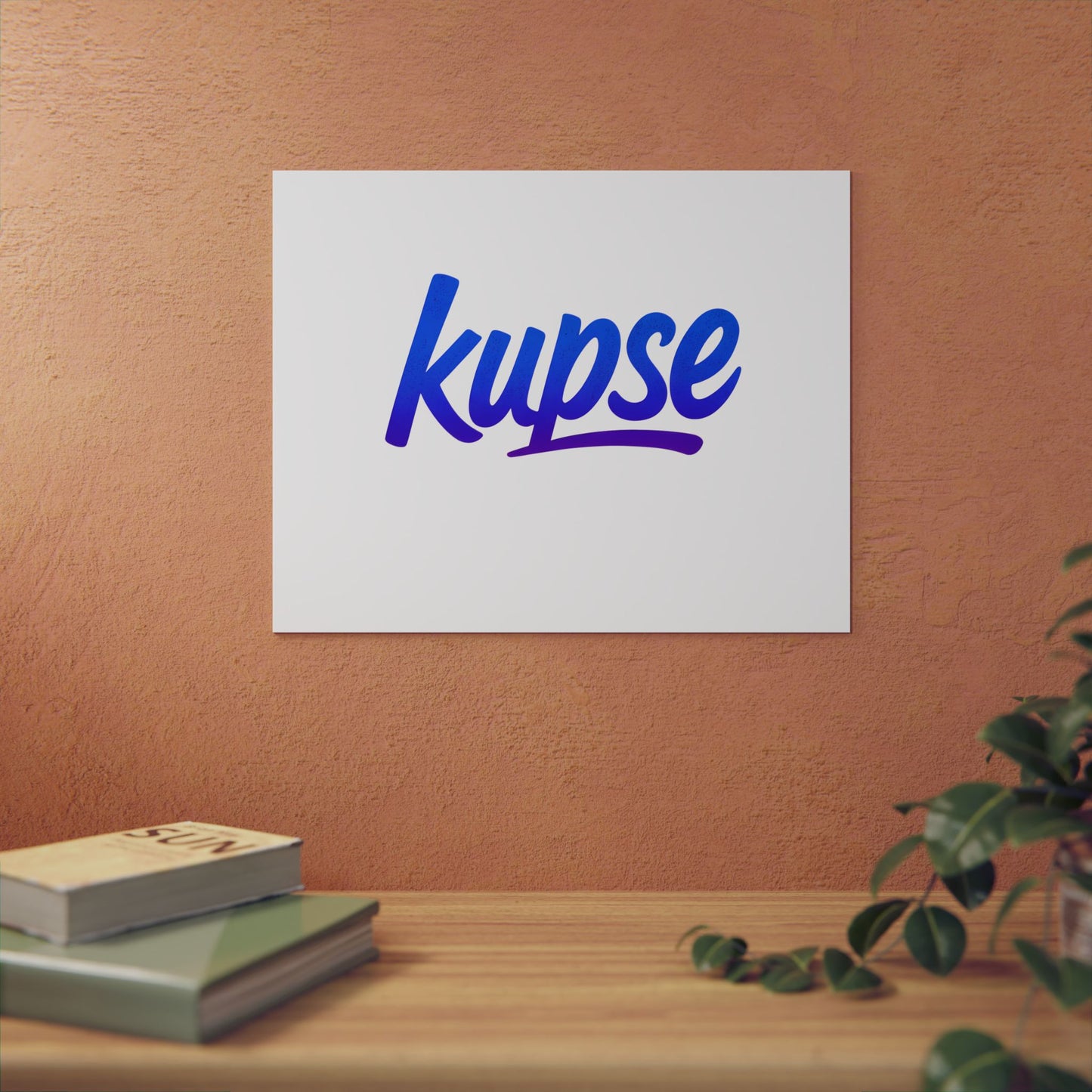 Obraz na panelu aluminiowym Kupse Logo Blue – trwały wydruk w stylu Kup Se