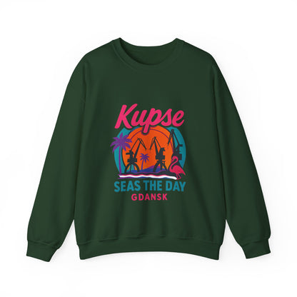 Bluza unisex z grafiką Kup Se Seas The Day – klasyczny crewneck i miejski styl
