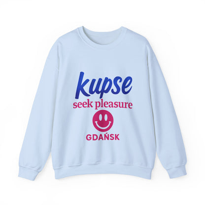 Bluza unisex z grafiką Kup Se Seek Pleasure – klasyczny crewneck i miejski styl