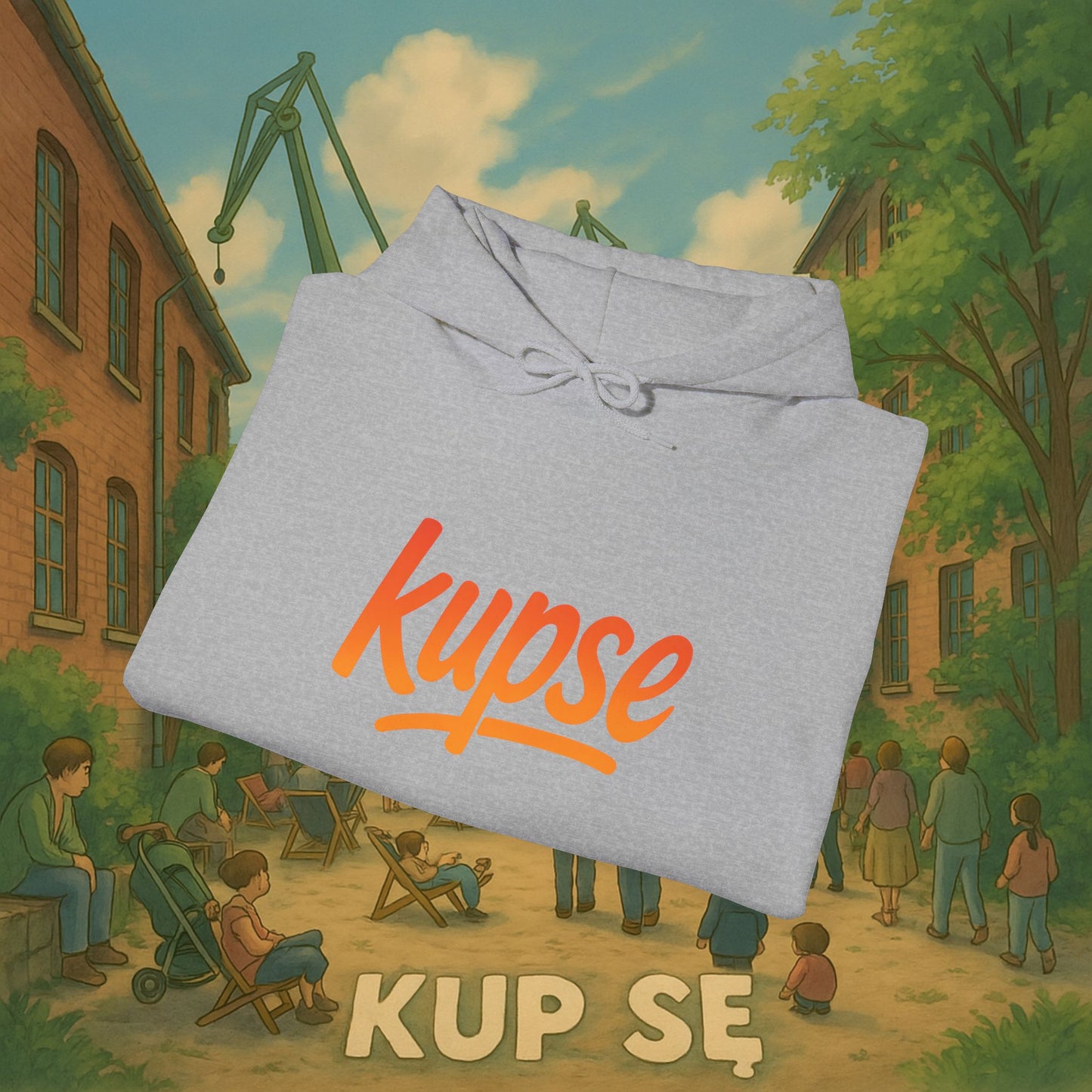 Unisex Heavy Blend Hoodie – Logo Orange – Kup Se