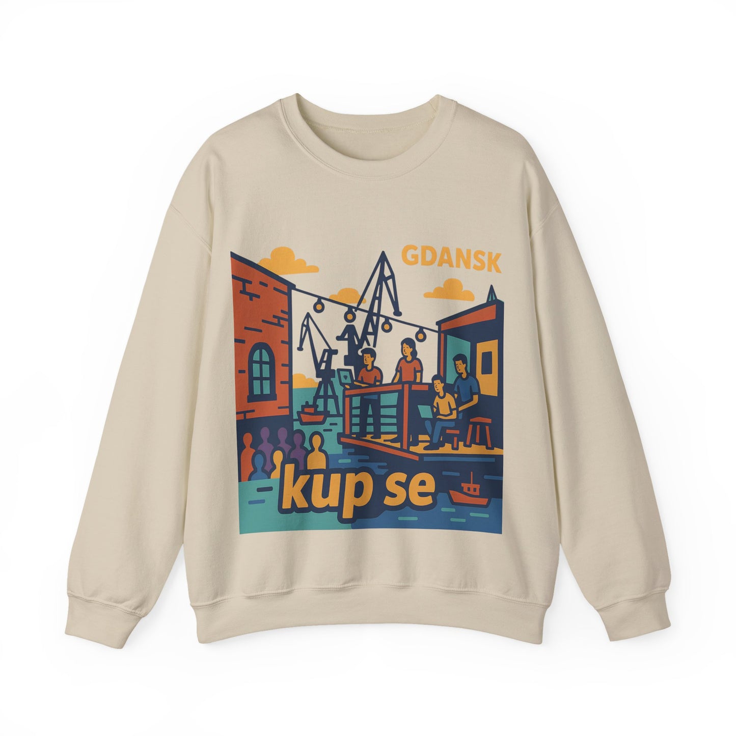 Bluza unisex z grafiką Kup Se Vibe – klasyczny crewneck i miejski styl
