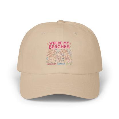 Czapka z daszkiem z grafiką Kup Se Where My Beaches – modny Dad Cap z charakterem