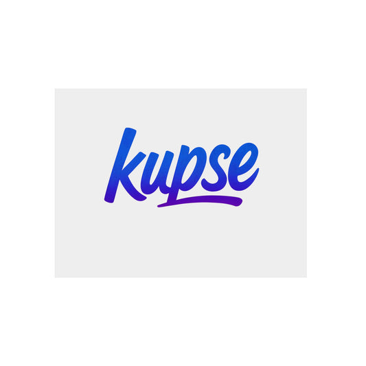Obraz na panelu aluminiowym Kupse Logo Blue – trwały wydruk w stylu Kup Se