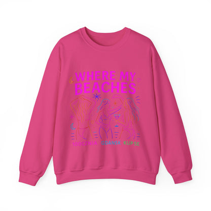 Bluza unisex z grafiką Kup Se Where My Beaches – klasyczny crewneck i miejski styl