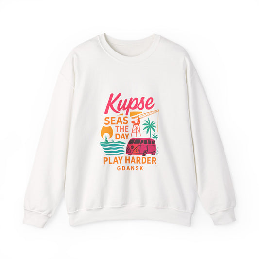 Bluza unisex z grafiką Kup Se Play Harder – klasyczny crewneck i miejski styl