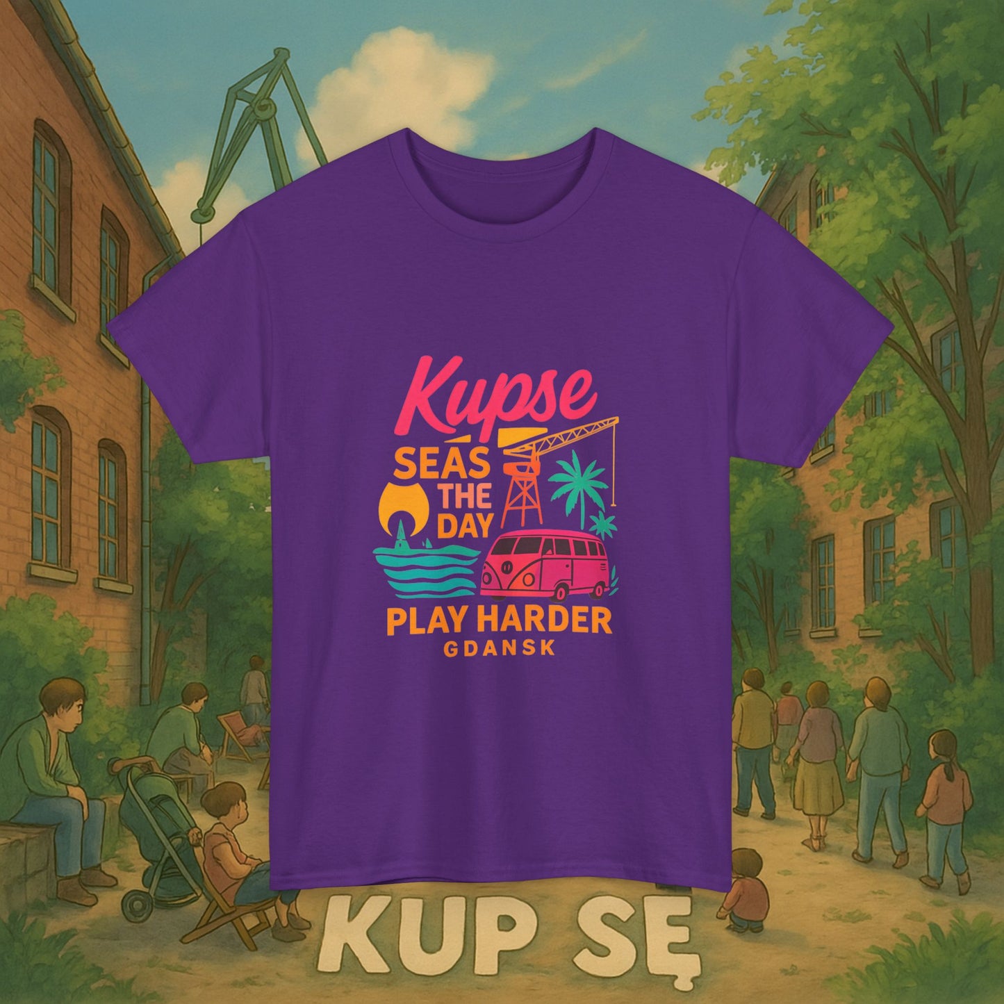 KupSe Play Harder Style t-shirt - Unisex Heavy Cotton Tee