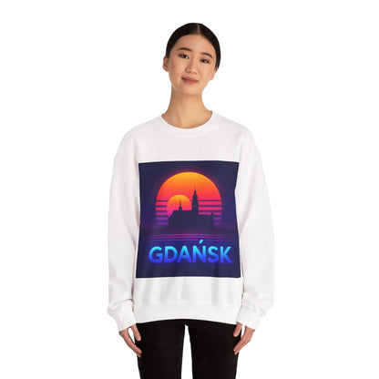 Bluza unisex z grafiką Kup Se Panorama Gdańsk – klasyczny crewneck i miejski styl