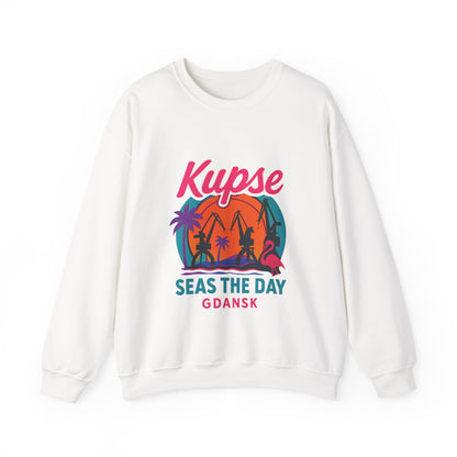 Bluza unisex z grafiką Kup Se Seas The Day – klasyczny crewneck i miejski styl