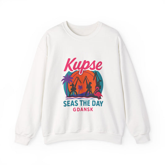 Bluza unisex z grafiką Kup Se Seas The Day – klasyczny crewneck i miejski styl