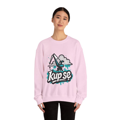 Bluza unisex z grafiką Kup Se Dźwig– klasyczny crewneck i miejski styl