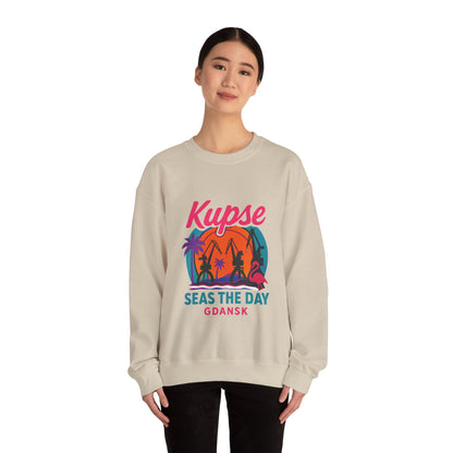 Bluza unisex z grafiką Kup Se Seas The Day – klasyczny crewneck i miejski styl