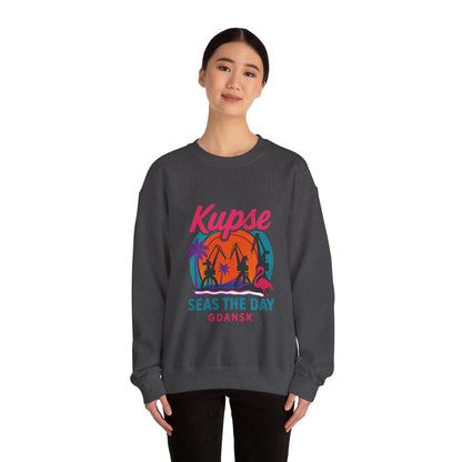 Bluza unisex z grafiką Kup Se Seas The Day – klasyczny crewneck i miejski styl