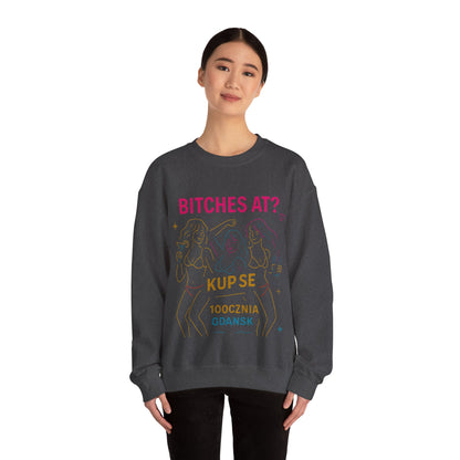 Bluza unisex z grafiką Kup Se Bi*ches at? – klasyczny crewneck i miejski styl