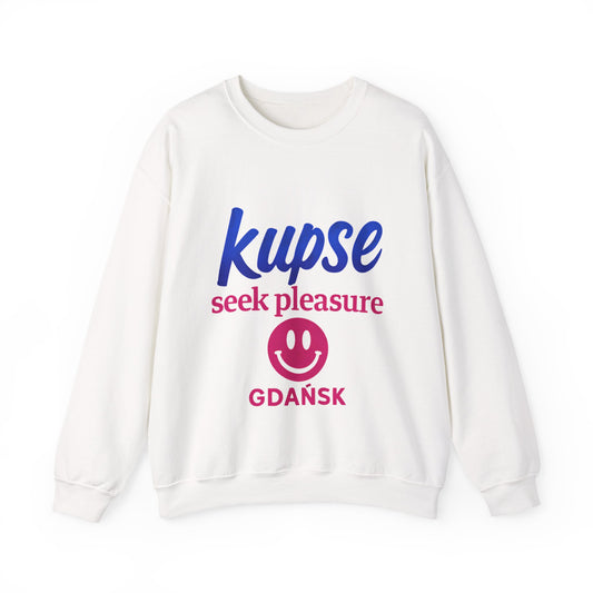 Bluza unisex z grafiką Kup Se Seek Pleasure – klasyczny crewneck i miejski styl