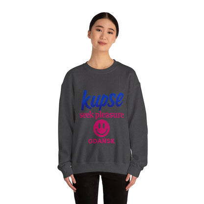 Bluza unisex z grafiką Kup Se Seek Pleasure – klasyczny crewneck i miejski styl