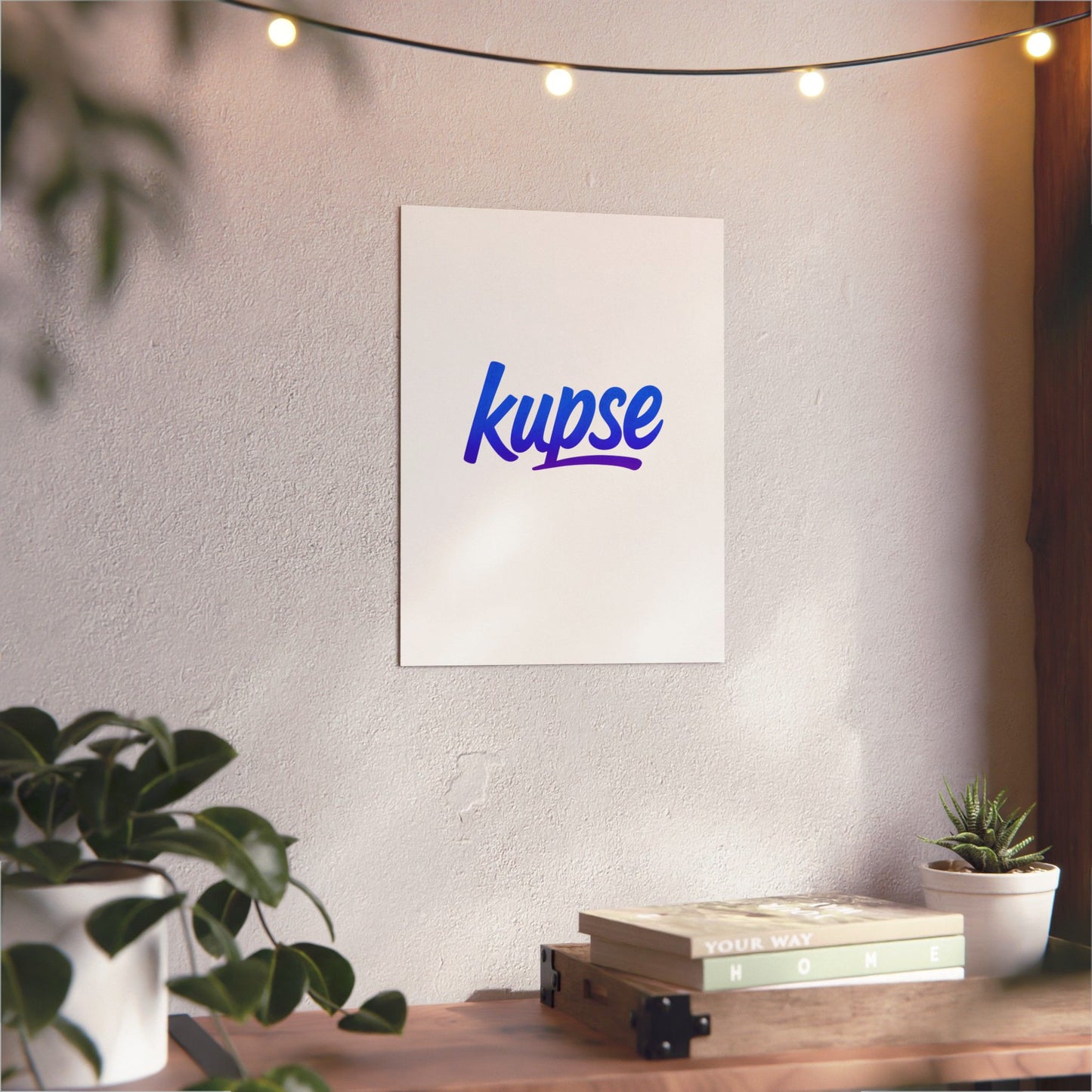 Obraz na panelu aluminiowym Kupse Logo Blue – trwały wydruk w stylu Kup Se