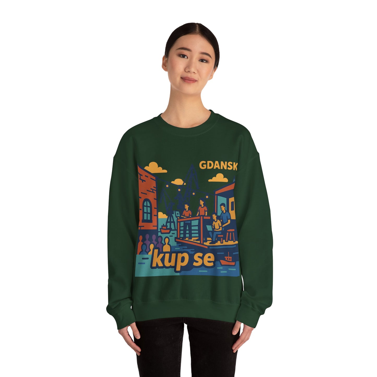 Bluza unisex z grafiką Kup Se Vibe – klasyczny crewneck i miejski styl