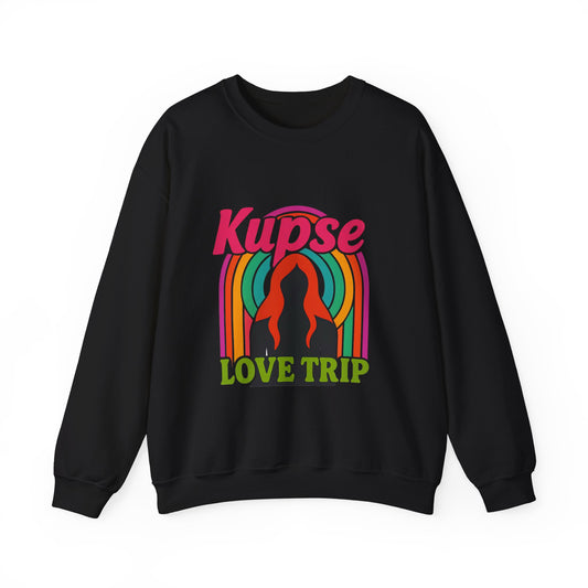 Bluza unisex z grafiką Kup Se Love Trip – klasyczny crewneck i miejski styl