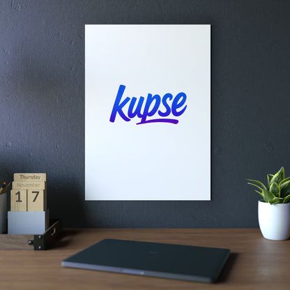 Obraz na panelu aluminiowym Kupse Logo Blue – trwały wydruk w stylu Kup Se