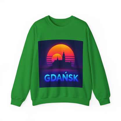Bluza unisex z grafiką Kup Se Panorama Gdańsk – klasyczny crewneck i miejski styl