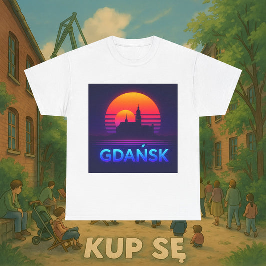 KupSe Panorama Gdańska Style t-shirt - Unisex Heavy Cotton Tee