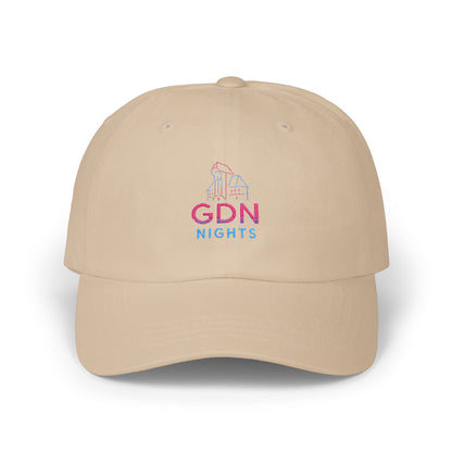 Czapka z daszkiem z grafiką Kup Se GDN Nights – modny Dad Cap z charakterem