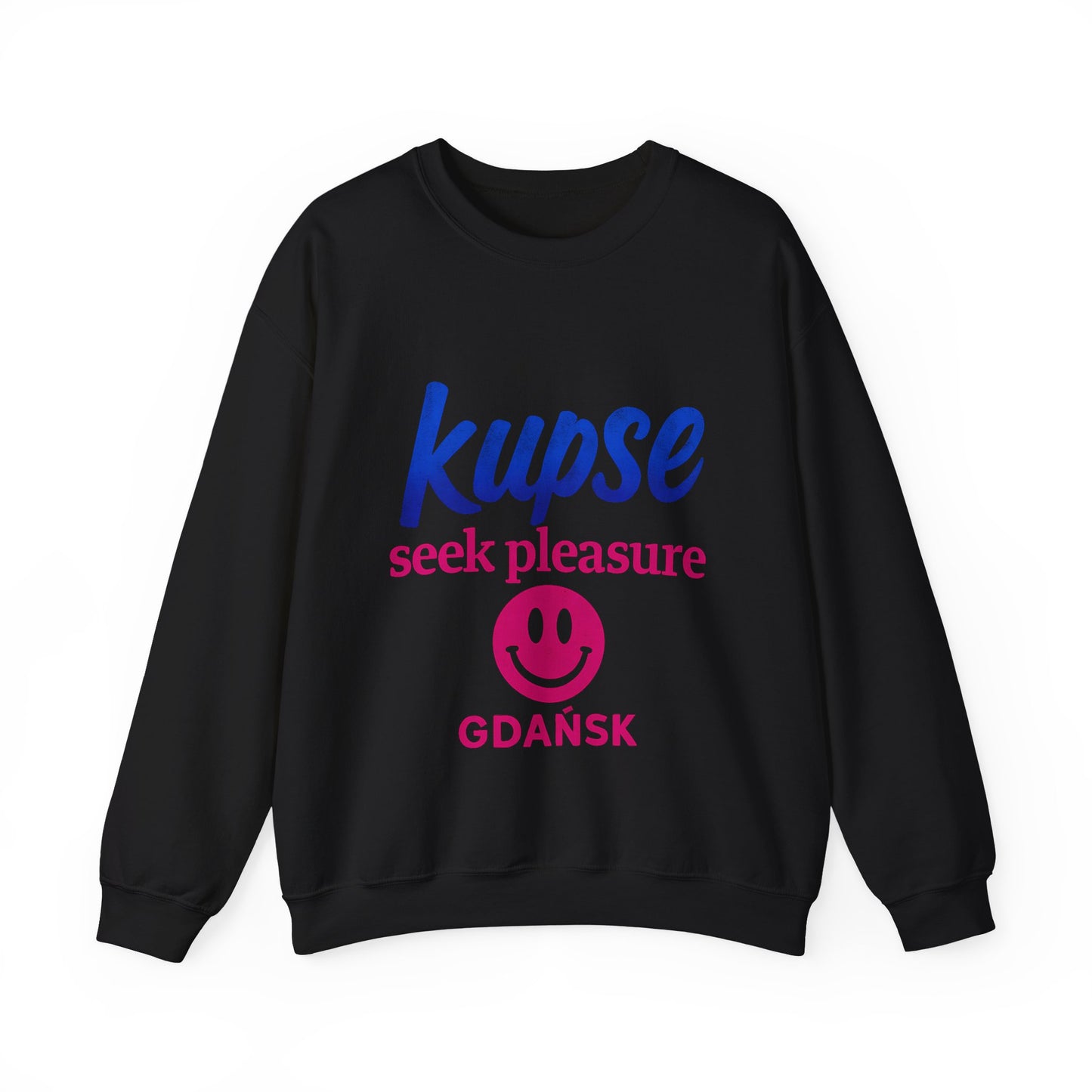 Bluza unisex z grafiką Kup Se Seek Pleasure – klasyczny crewneck i miejski styl