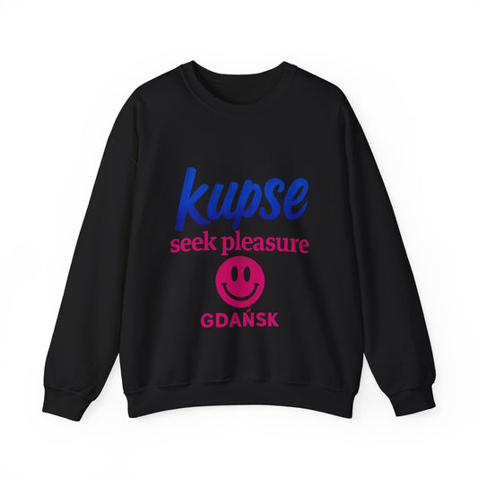 Bluza unisex z grafiką Kup Se Seek Pleasure – klasyczny crewneck i miejski styl