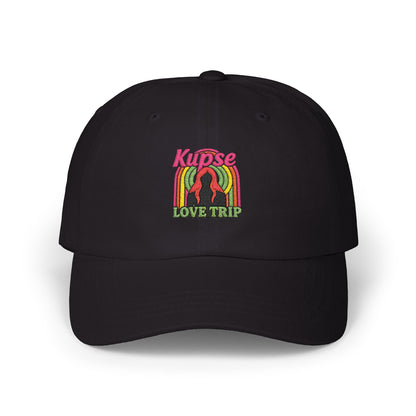 Czapka z daszkiem z grafiką Kup Se Love Trip – modny Dad Cap z charakterem