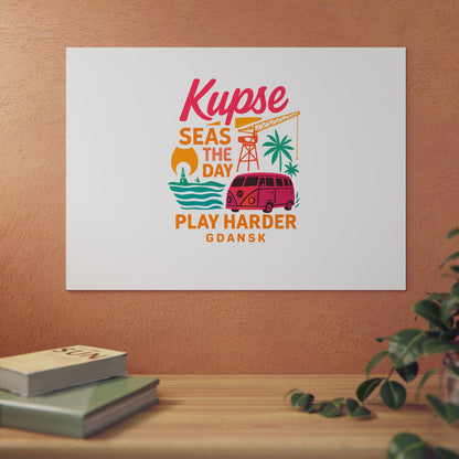 Obraz na panelu aluminiowym Play Harder – trwały wydruk w stylu Kup Se