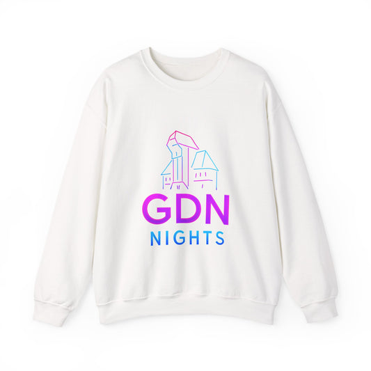 Bluza unisex z grafiką Kup Se GDN Nights – klasyczny crewneck i miejski styl