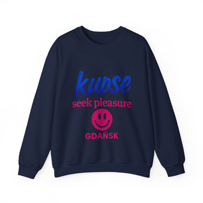 Bluza unisex z grafiką Kup Se Seek Pleasure – klasyczny crewneck i miejski styl