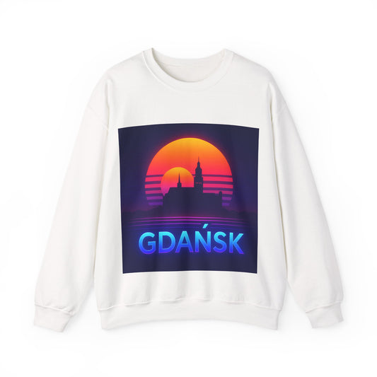 Bluza unisex z grafiką Kup Se Panorama Gdańsk – klasyczny crewneck i miejski styl