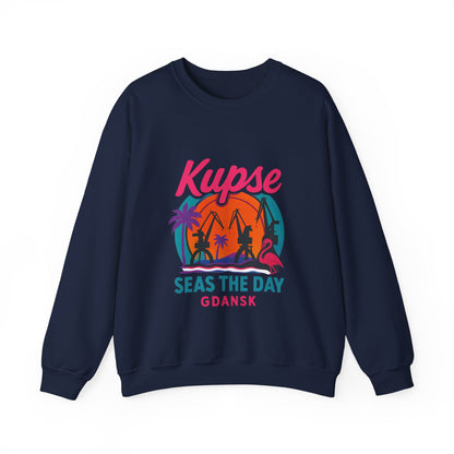 Bluza unisex z grafiką Kup Se Seas The Day – klasyczny crewneck i miejski styl
