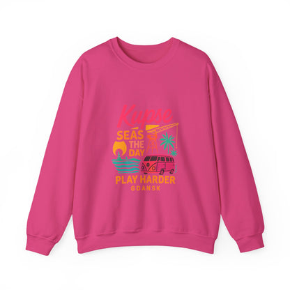 Bluza unisex z grafiką Kup Se Play Harder – klasyczny crewneck i miejski styl
