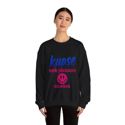 Bluza unisex z grafiką Kup Se Seek Pleasure – klasyczny crewneck i miejski styl