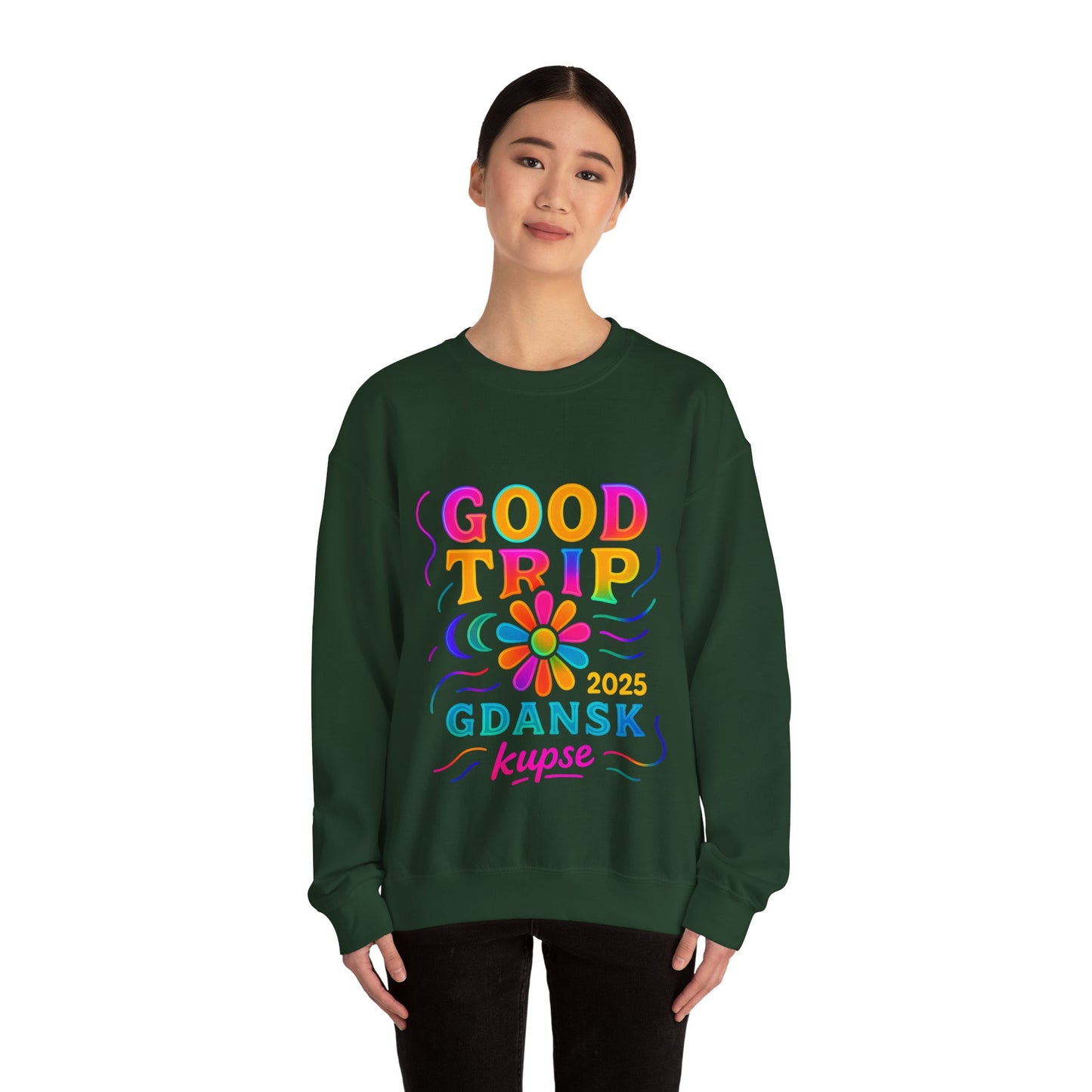 Bluza unisex z grafiką Kup Se Good Trip – klasyczny crewneck i miejski styl