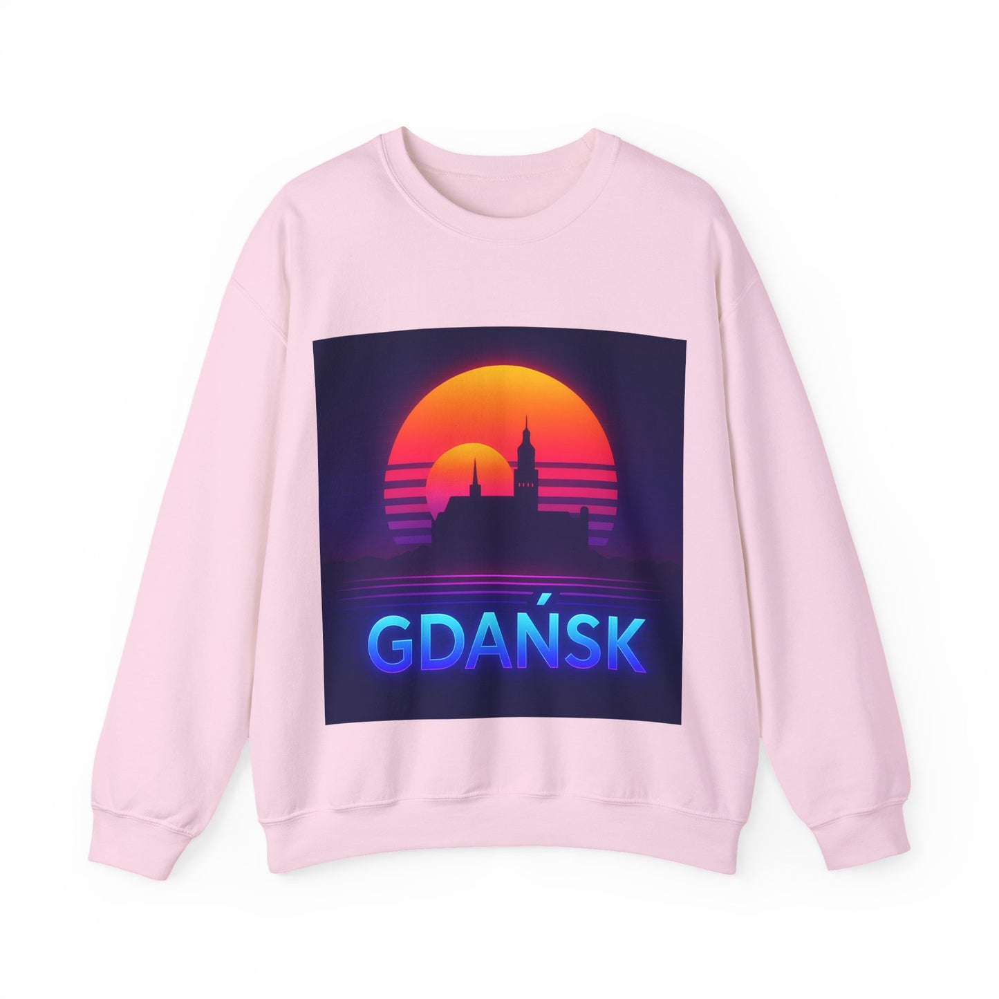 Bluza unisex z grafiką Kup Se Panorama Gdańsk – klasyczny crewneck i miejski styl