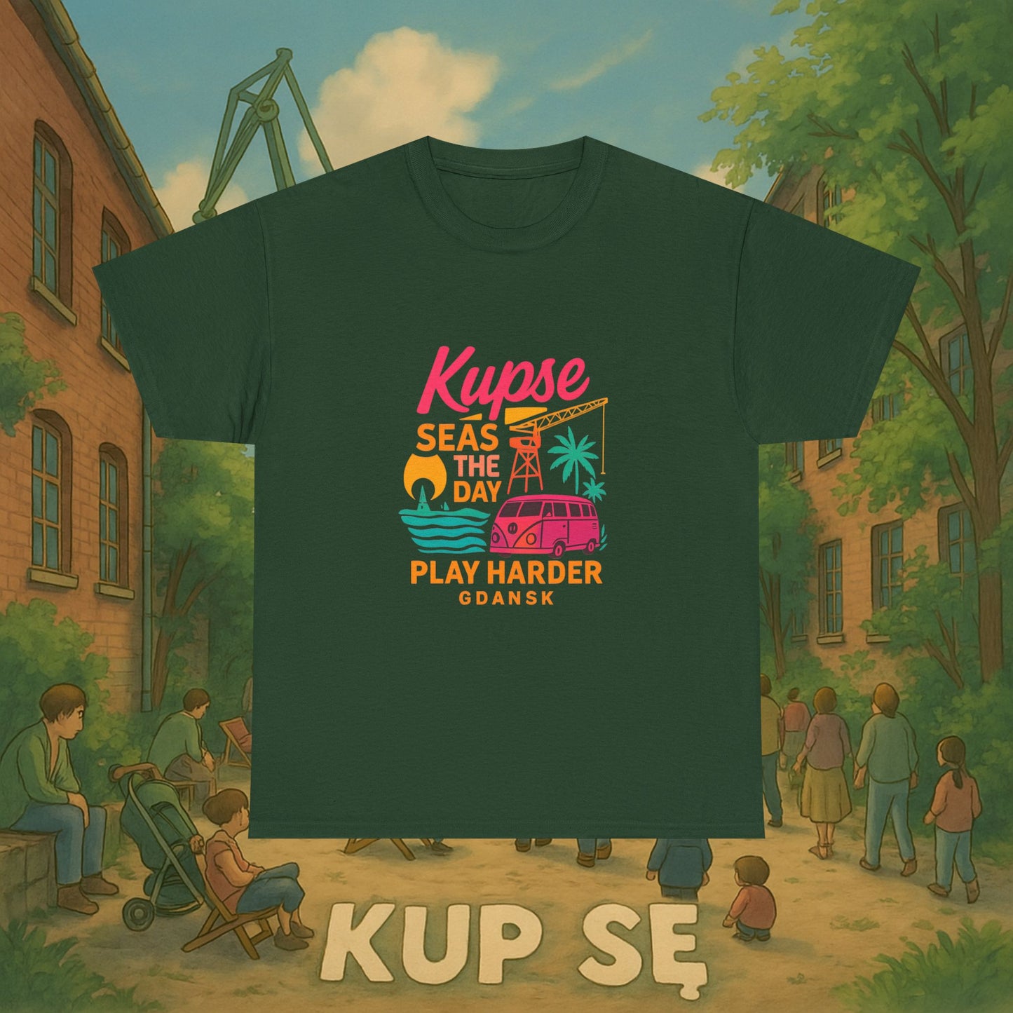 KupSe Play Harder Style t-shirt - Unisex Heavy Cotton Tee