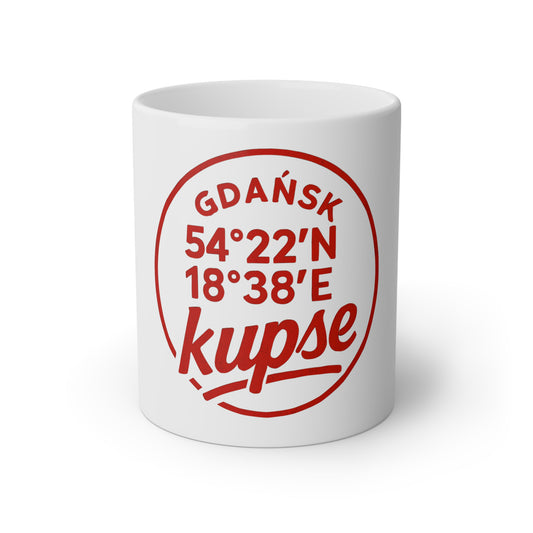 Kubek KupSe – Koordynaty, Unikatowy Design, Lokalny Styl