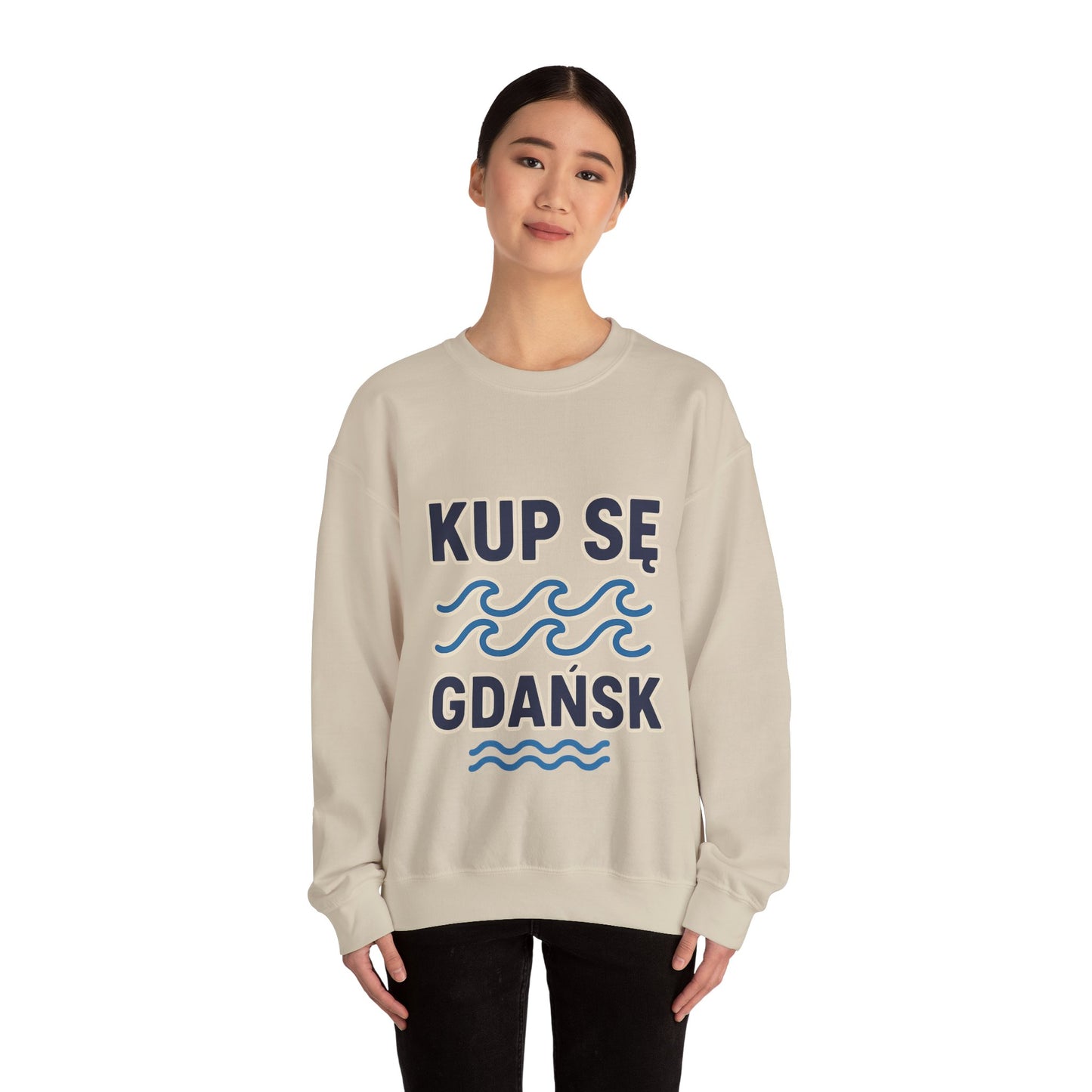 Bluza unisex z grafiką Kup Se Fale – klasyczny crewneck i miejski styl